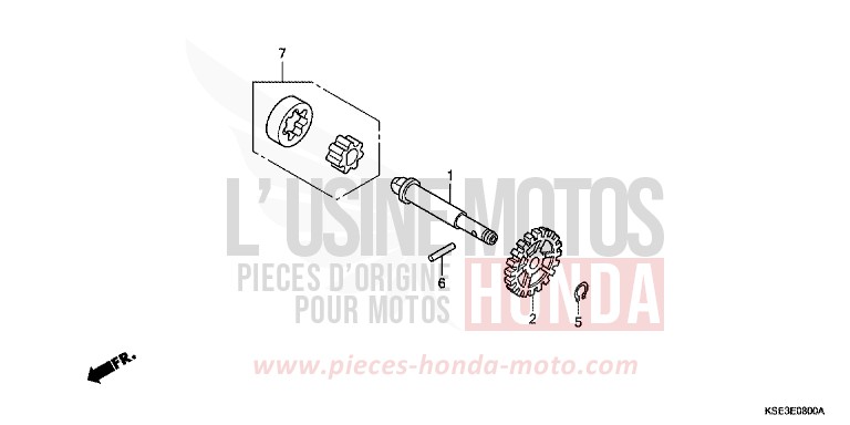 POMPE A HUILE von CRF150R "Big Wheels" NOIR (NH1) von 2009